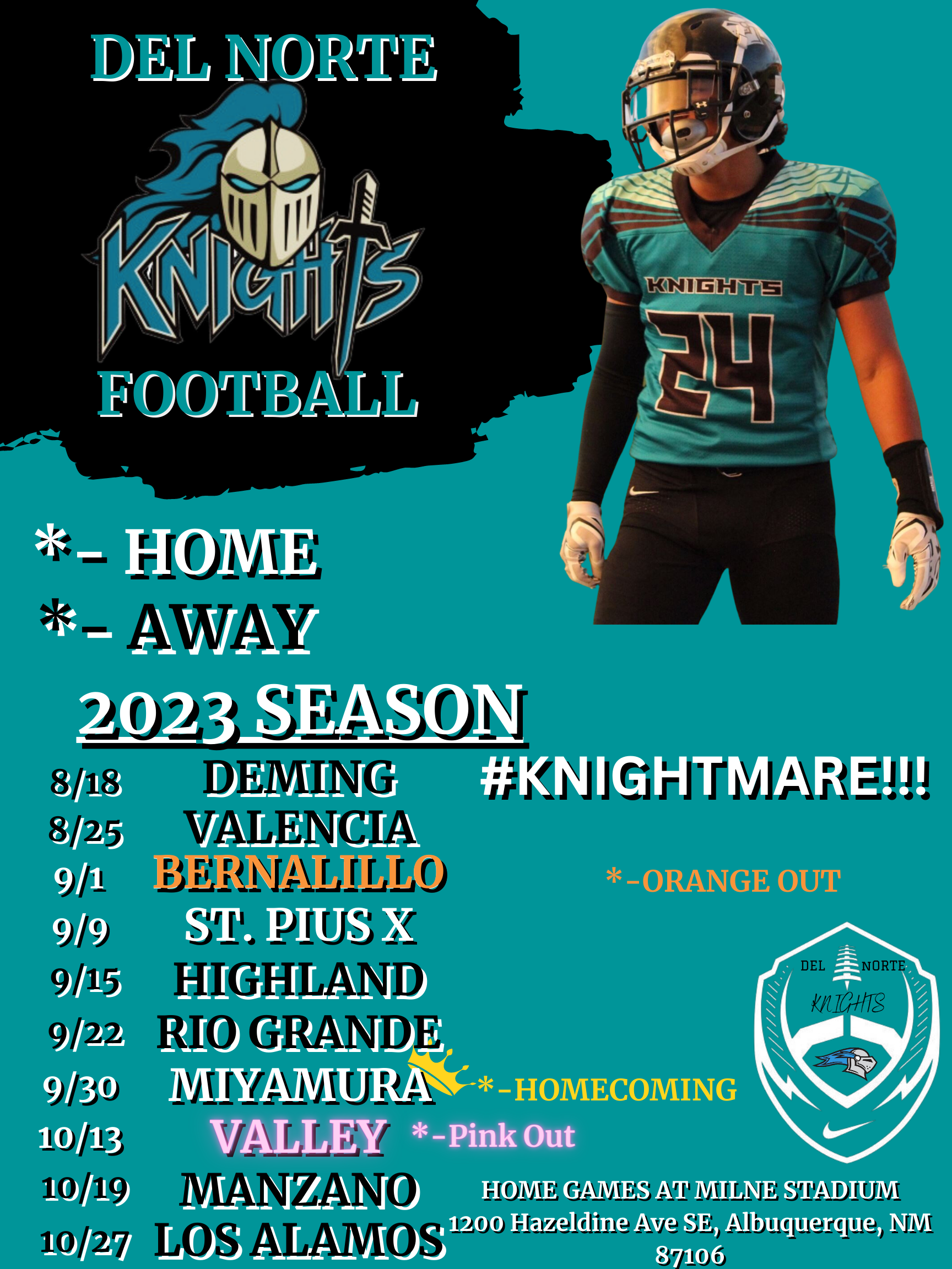 DNHS 2023 Football Schedule Del Norte High School AlumKnights DNHS 2023 Football Schedule Del Norte High School AlumKnights