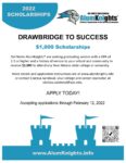 AlumKnights Drawbridge scholarship flyer