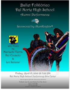 AlumKnights Ballet-Folklorico Fundraiser Flyer 