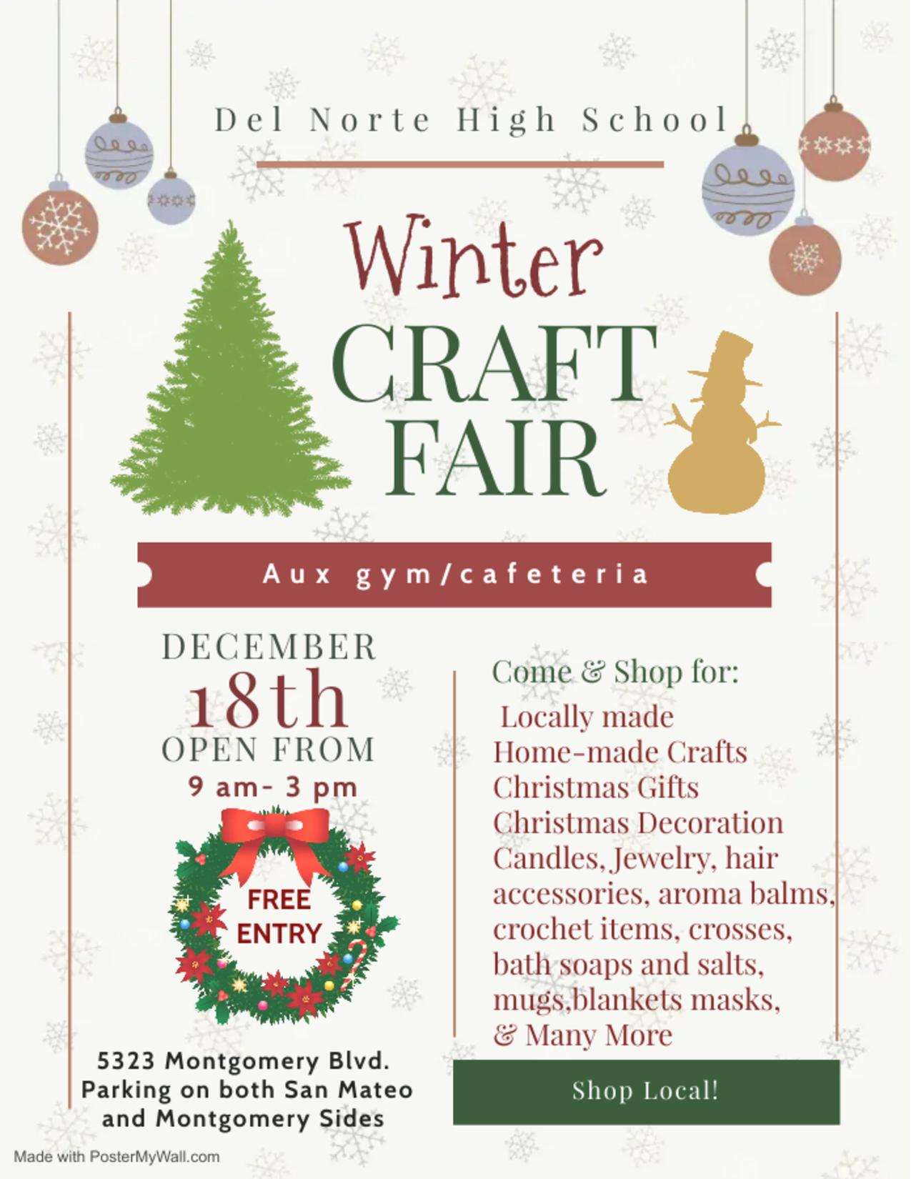 Del Norte High School Winter Craft Fair Del Norte High School AlumKnights